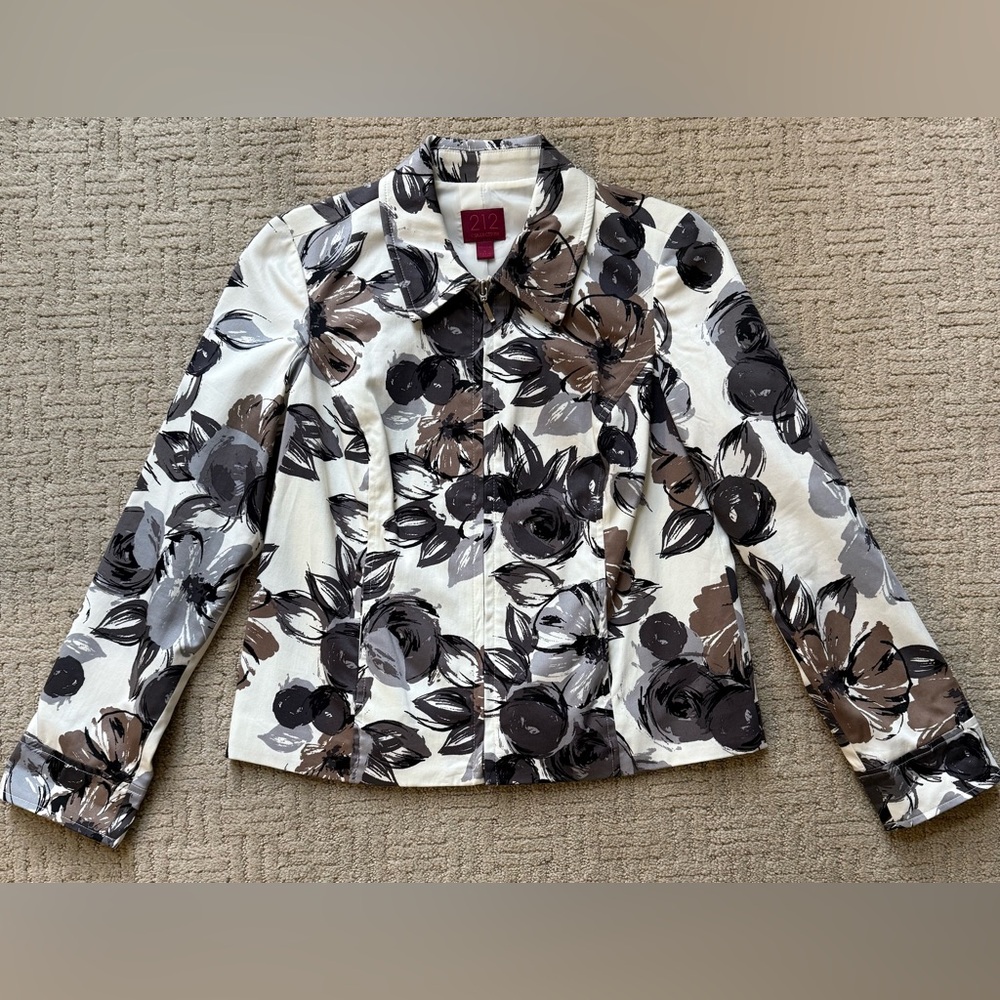 212 Collection Floral Print Lightweight Jacket (S)